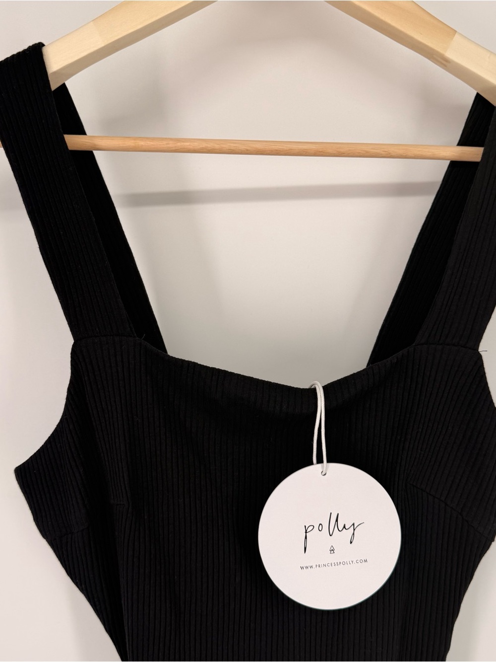 NWT Princess Polly Ribbed Black One-Piece Bodysuit Size 10 - Picture 3 of 7